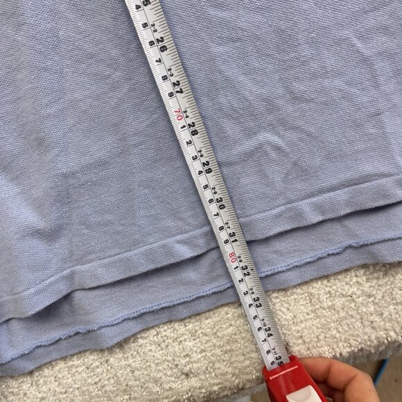 Polo Ralph Lauren Custom Slim Fit Mesh Baby Blue Cotton Polo Shirt Men XXL Read - Picture 13 of 16